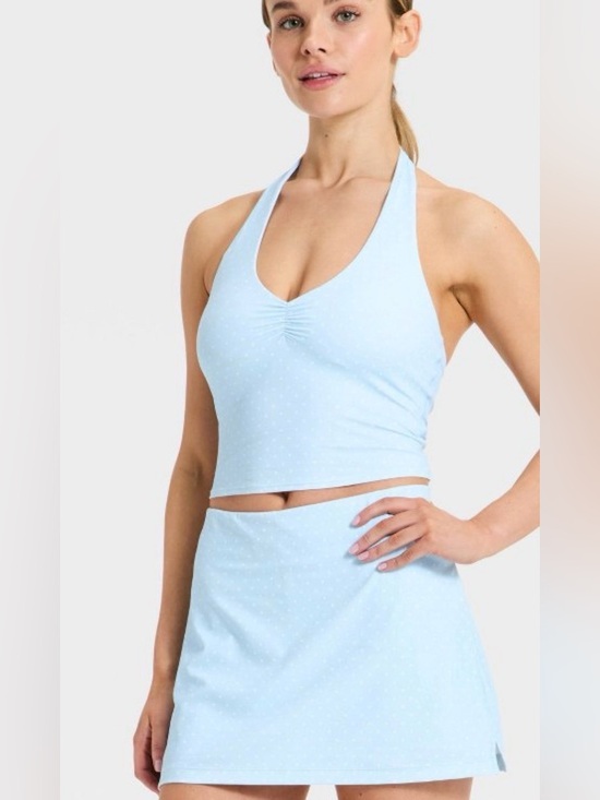 JoyLab Dresses & Skirts - Joy Lab Light Blue Polka Dot Set